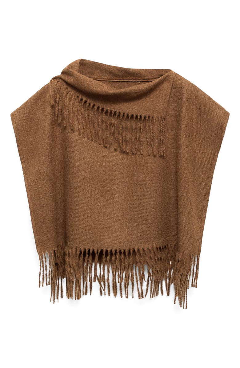 MANGO Knit Shawl with Long Fringe, Main, color, 