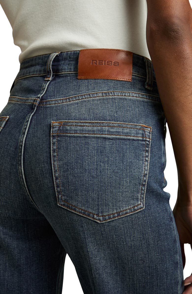 Reiss Bonnie Flare Jeans, Alternate, color, Mid Blue