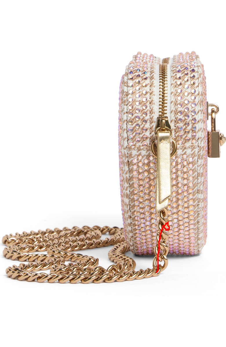 Kurt Geiger London Brixton Crystal Heart Box Clutch, Alternate, color, Beige Oth