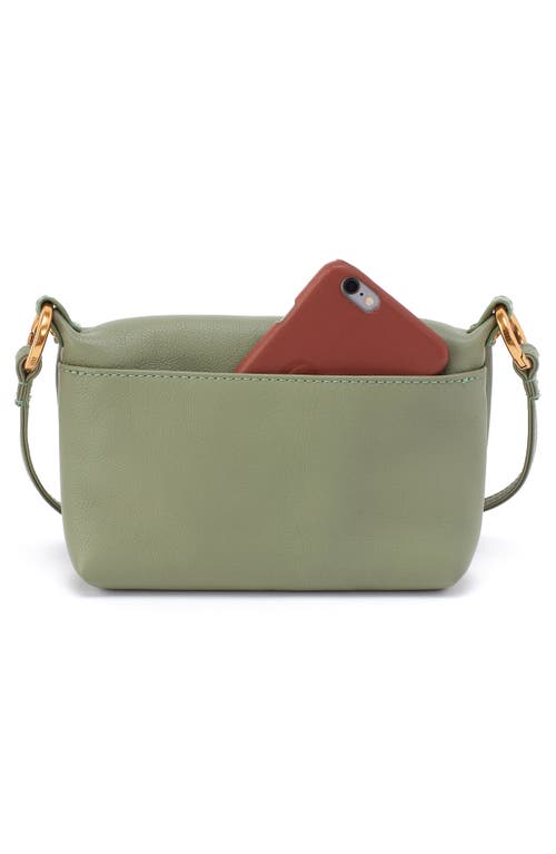 Hobo Run About Leather Crossbody Bag In Watercress