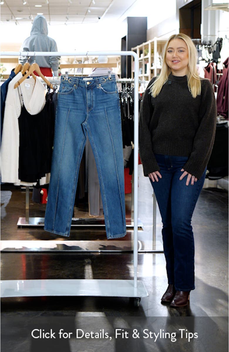 Agatha Mid Rise Straight Leg Jeans, sales video thumbnail
