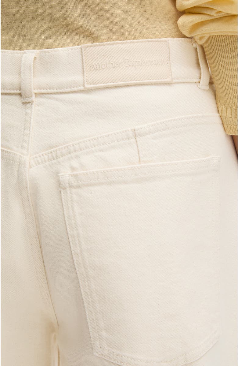 Another Tomorrow Denim Curved Pant, Alternate, color, Ecru