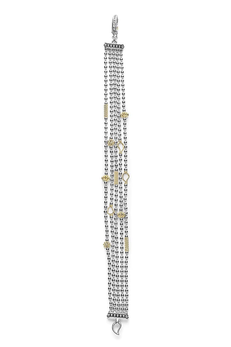 'Caviar Icon' Multistrand Bracelet, Main, color, SILVER/GOLD