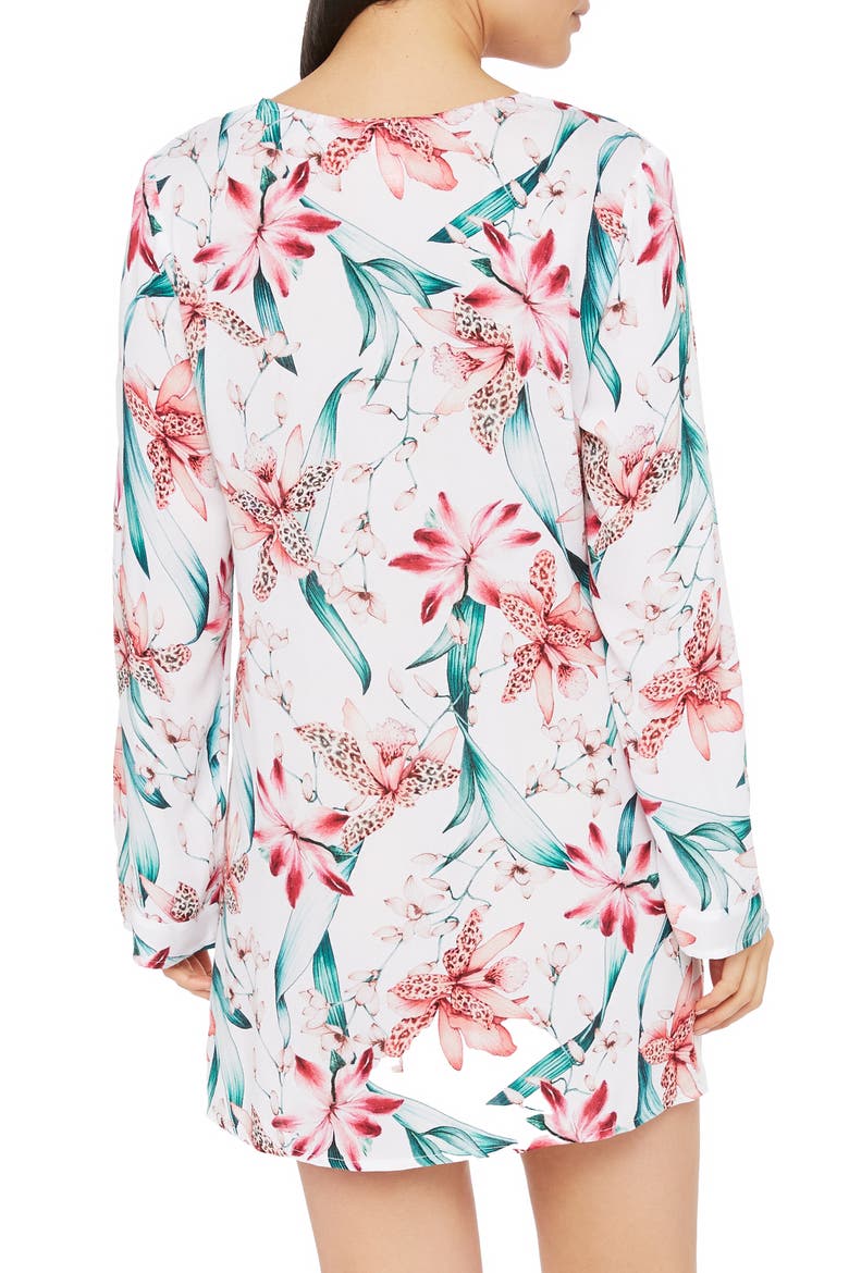 Flyaway Orchid Cover-Up Tunic, Alternate, color, WHITE