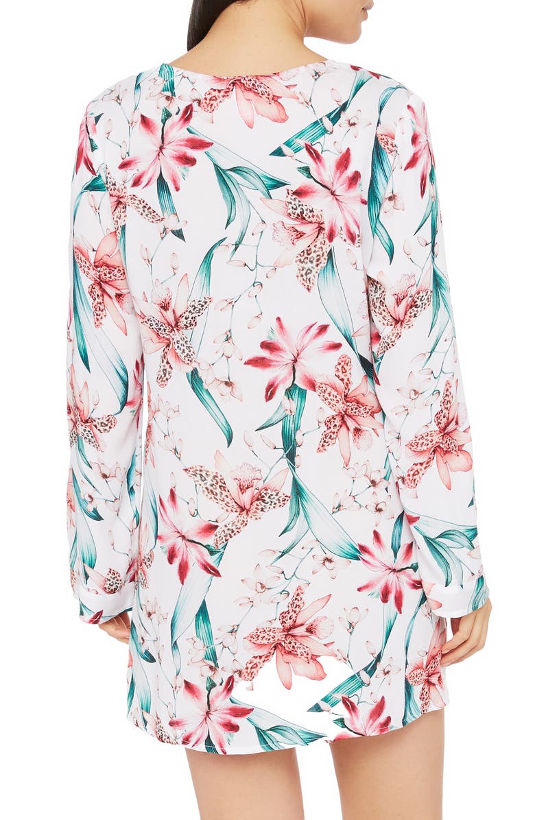La Blanca Flyaway Orchid Cover-Up Tunic, Alternate, color, 