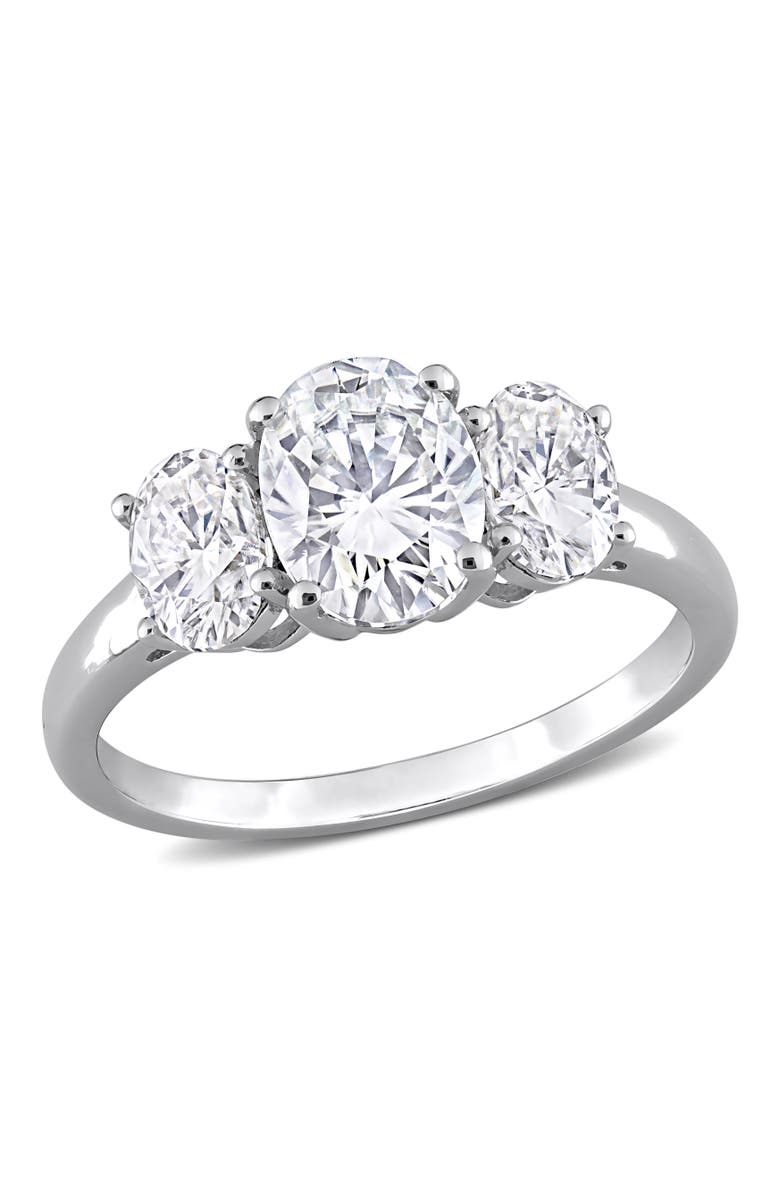 Julianna B. Moissanite Oval 3-Stone Engagement Ring, Main, color, 