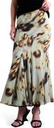 Topshop Ikat Print Bias Cut Maxi Skirt