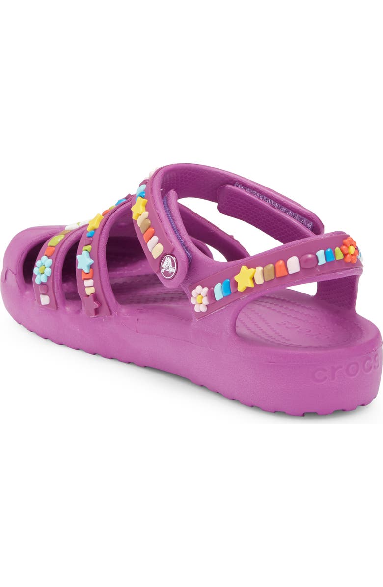 CROCS Kids' Beaded Fisherman Clog, Alternate, color, Grapeberry