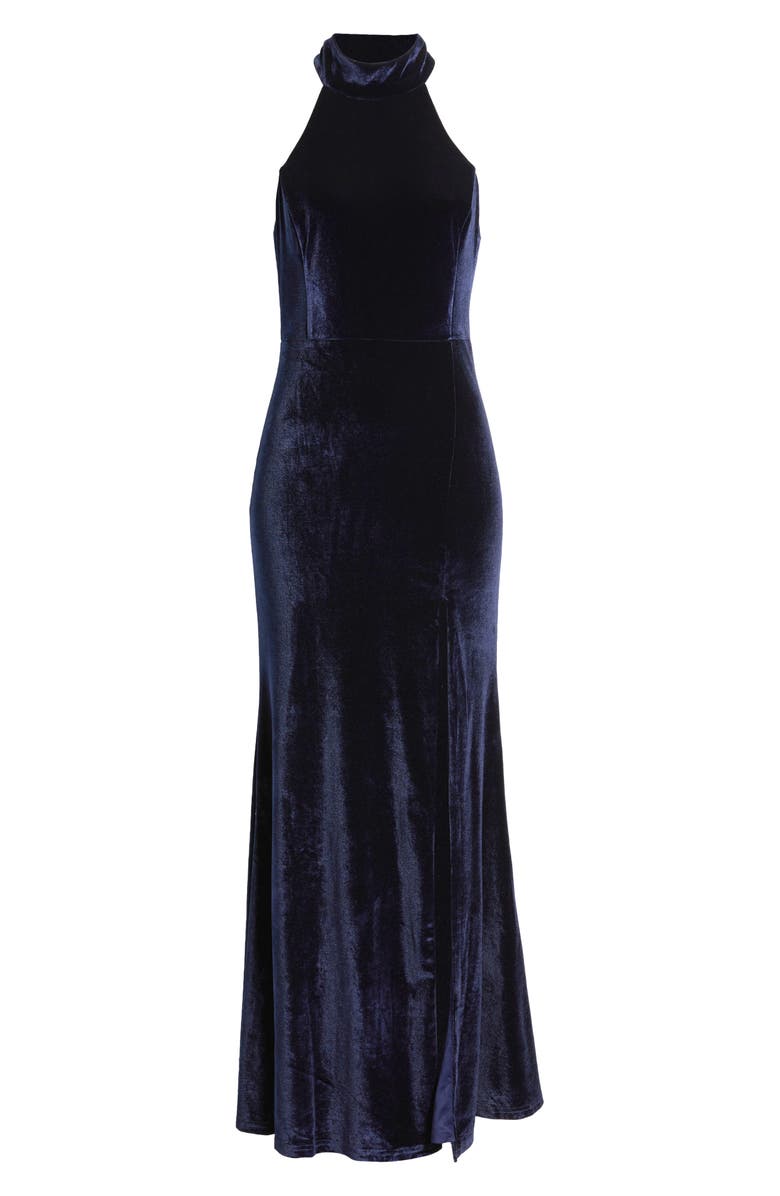 Lulus Fabulous Always Velvet Mermaid Gown, Alternate, color,