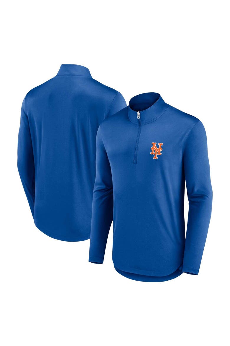 Men's Fanatics Branded Royal New York Mets Quarterback Quarter-Zip Top, Alternate, color, Royal