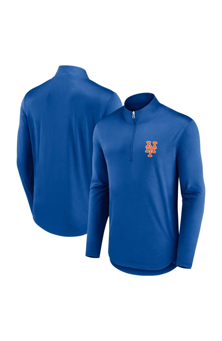 FANATICS Men's Fanatics Branded Royal New York Mets Quarterback Quarter-Zip Top, Alternate, color, Royal