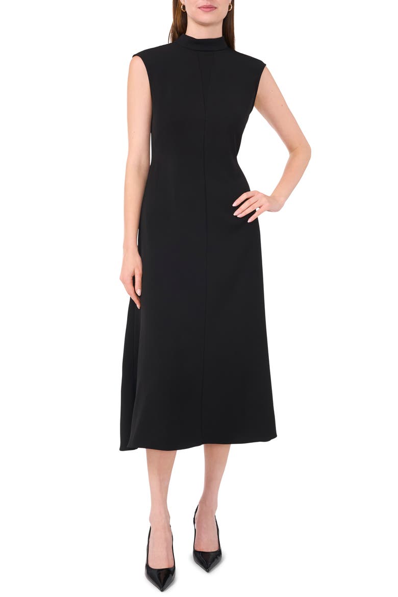 Mock Neck Dress, Main, color, RICH BLACK 060