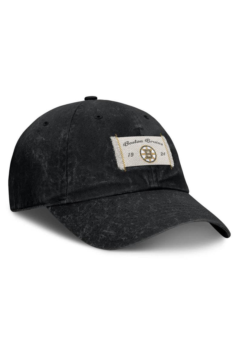 Women's Fanatics Black Boston Bruins Heritage Away Game Adjustable Hat, Alternate, color, Black