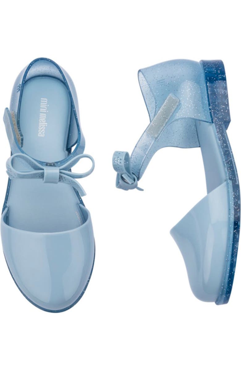 Mini Melissa Kids' Amy Ankle Strap Flat, Alternate, color, Blue