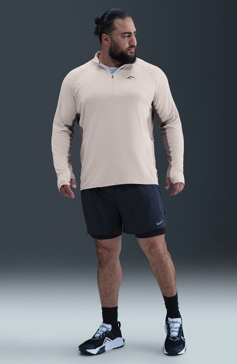 Nike Dri-FIT Half Zip Midlayer Trail Top, Alternate, color, College Grey/Cave Stone/Black