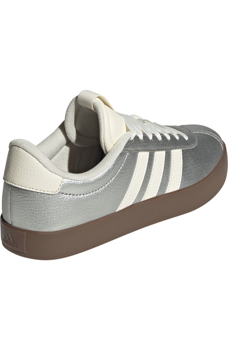adidas VL Court 3.0 Sneaker, Alternate, color, Silver Met/ Off White/ Gum