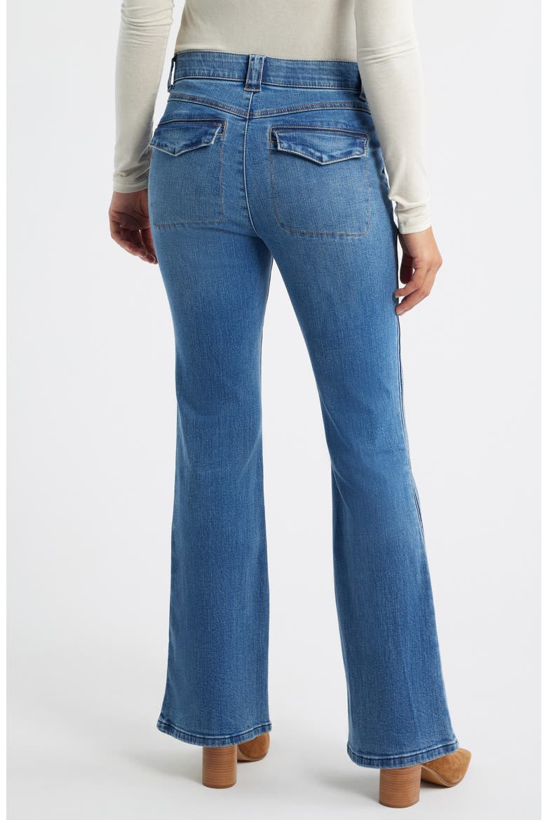 Skyrise Flare Jeans, Alternate, color, MID BLUE