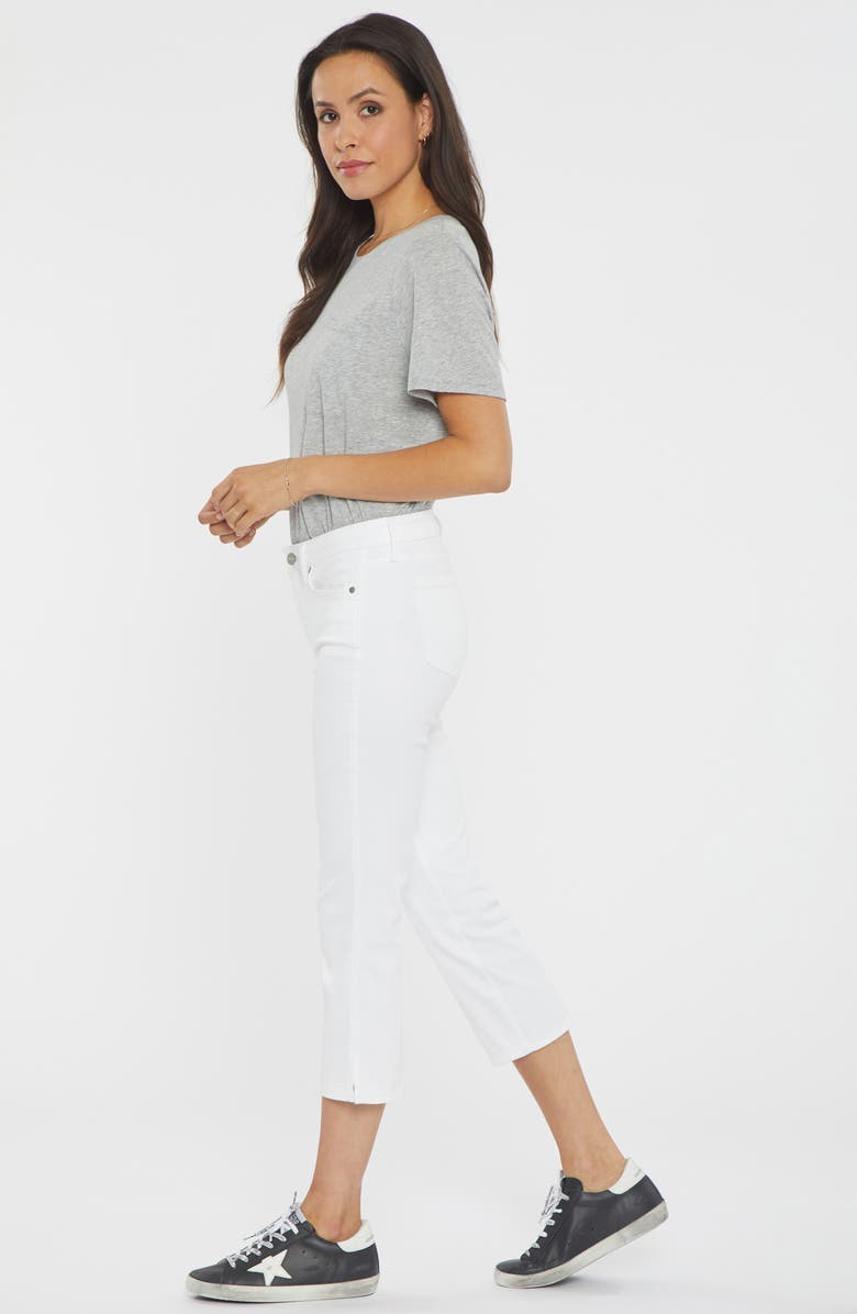 NYDJ Chloe Capri Side Slit Jeans, Alternate, color, Optic White