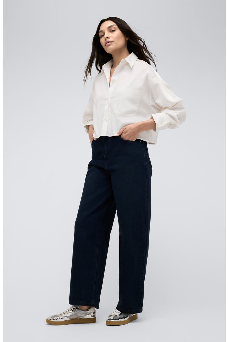 Barrel Leg Jeans, Alternate, color, MIDNIGHT RINSE WASH