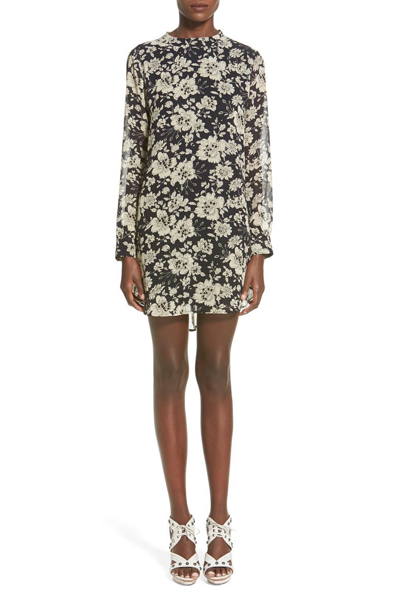 ASTR Cutout Back Shift Dress, Main, color, BLUE