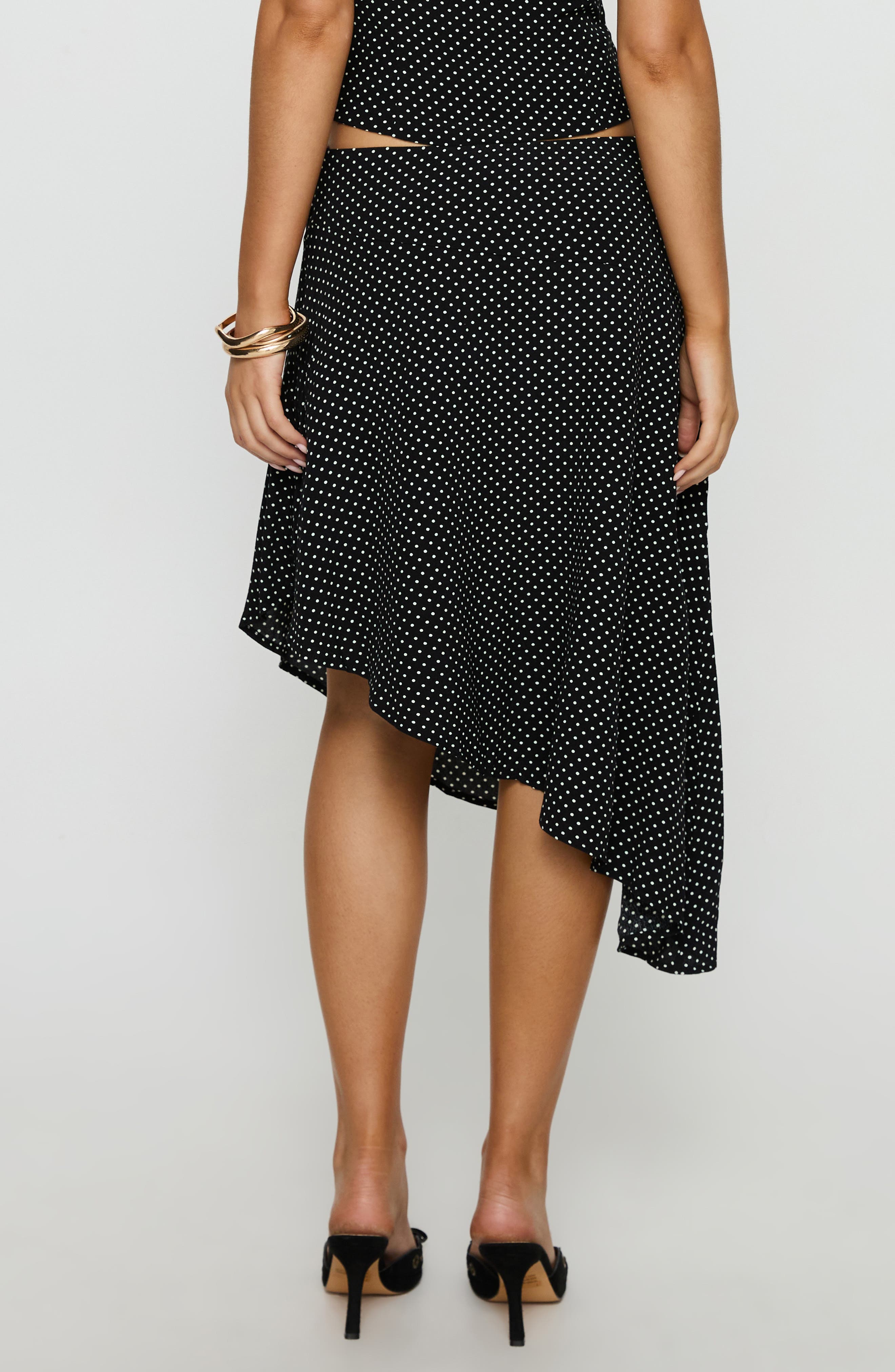 Cabernet Polka Dot Camisole & Asymmetric Skirt Set - image 2