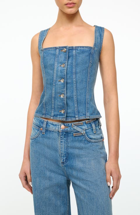 + Wrangler Denim Trucker Top