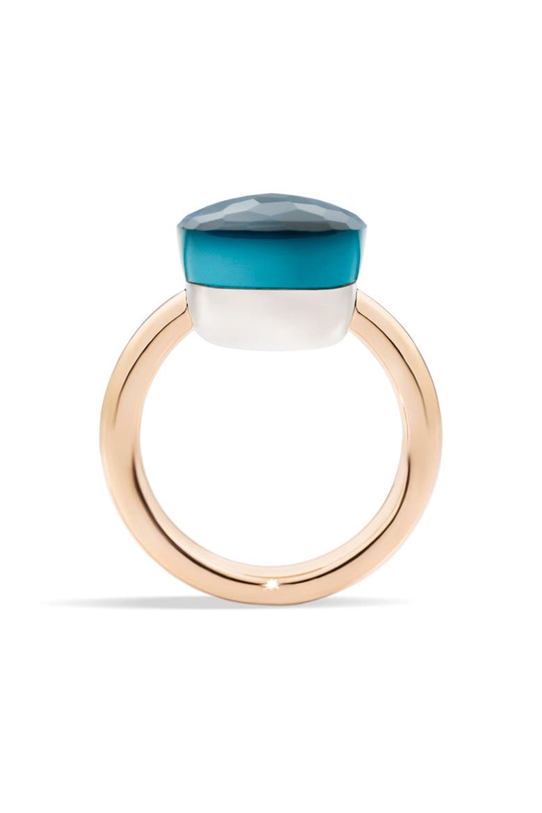 Nudo Classic Blue Topaz Ring, Alternate, color, ROSE GOLD/ BLUE TOPAZ