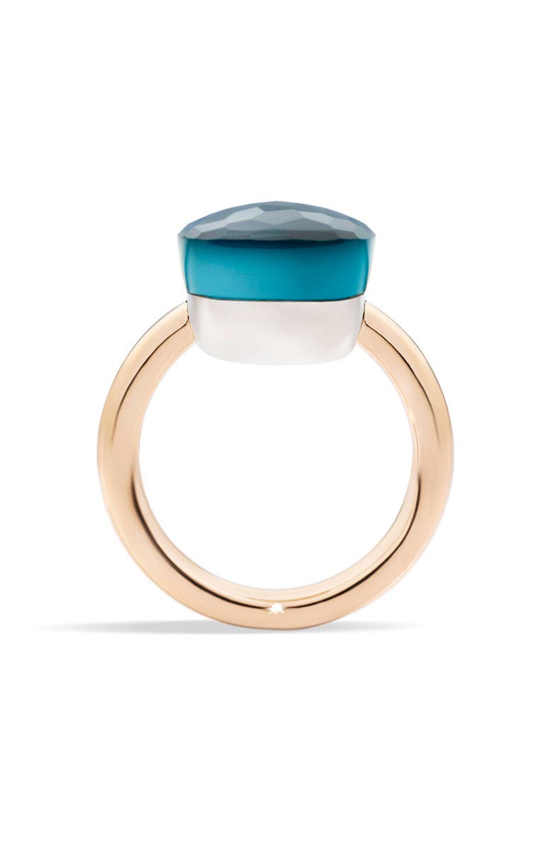 Pomellato Nudo Classic Blue Topaz Ring, Alternate, color, Rose Gold/ Blue Topaz