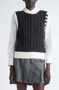 Thom Browne Aran Cable Knit Sweater Vest