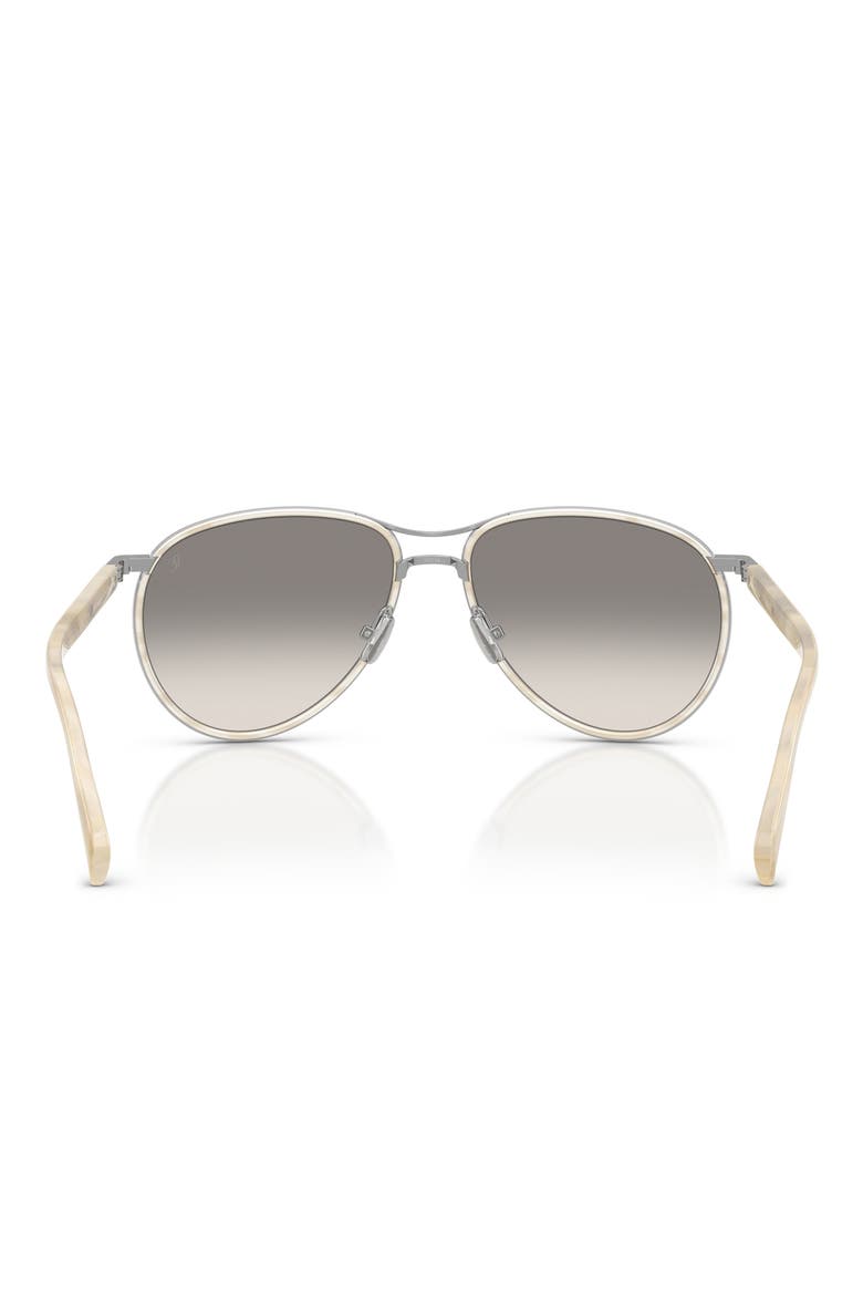 Apheleion 57mm Gradient Pilot Sunglasses, Alternate, color, SILVER