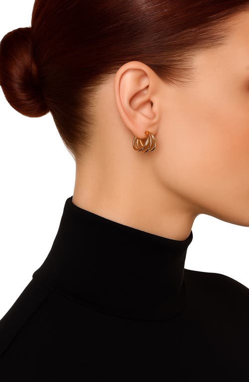 Gabi Rielle Triple Cage Hoop Earrings In Gold