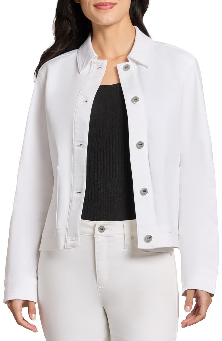 Jones New York Patch Pocket Denim Jacket, Main, color, 