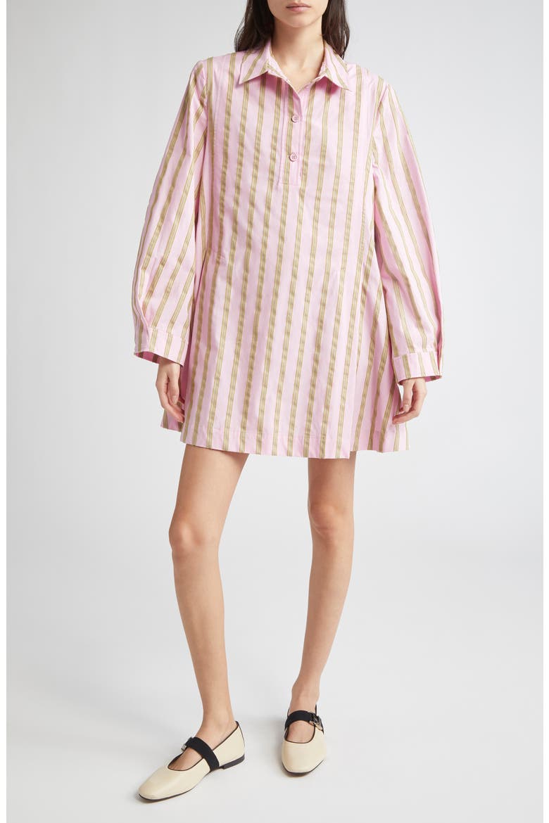 Jacquard Tunic Shirt, Main, color, WALLPAPER STRIPES