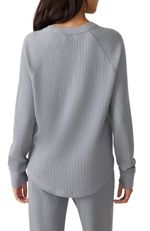 Faherty Legend™ Waffle Long Sleeve Top In Gray