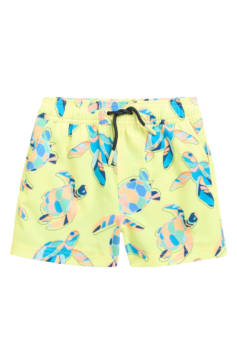 Andy & Evan Kids' Volley Swim Trunks, Main, color, Lime Turtle