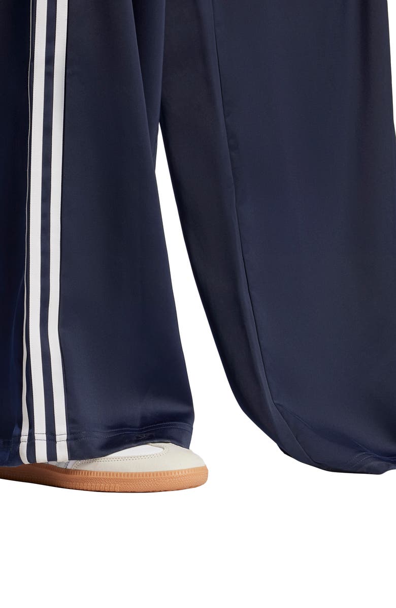 adidas Originals Recycled Polyester Satin Wide Leg Track Pants, Alternate, color, Nindig