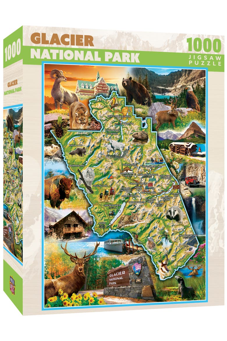 Glacier National Park 1000 Piece Puzzle, Main, color, Multicolor