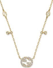 Gucci Interlocking-G Diamond Pendant Necklace
