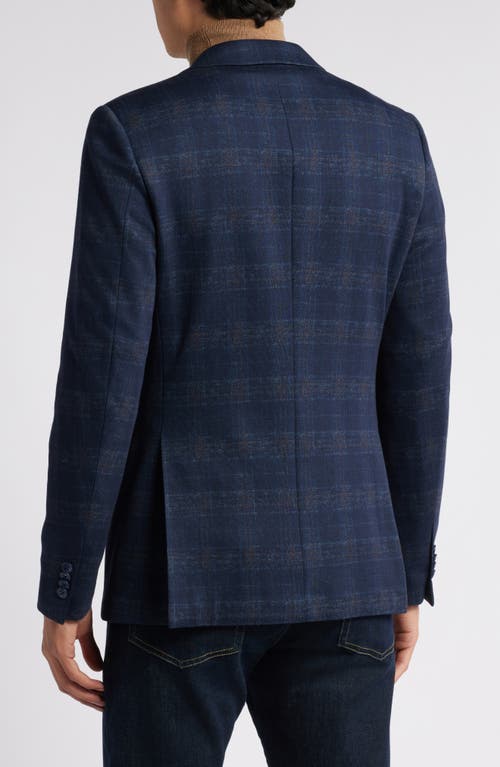 John Varvatos Shadow Check Cotton Blend Sport Coat In Blue