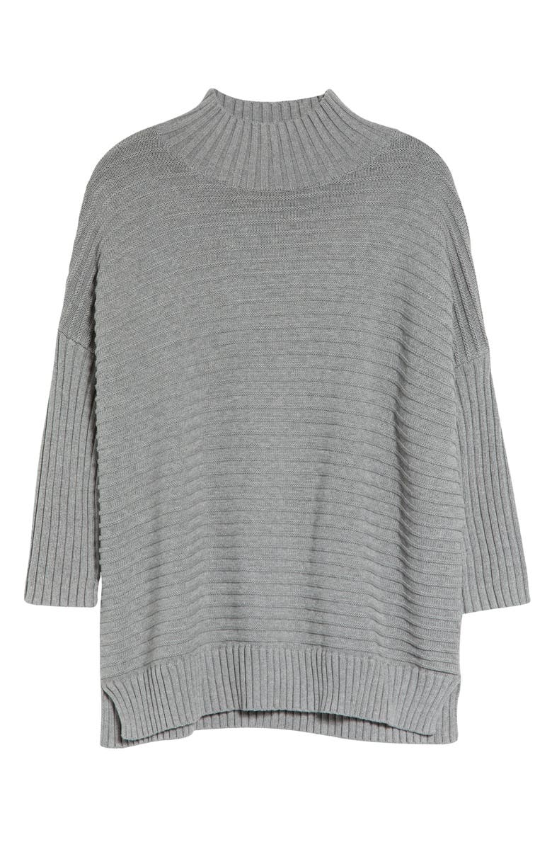 French Connection Lena Mozart Rib Cotton Mock Neck Tunic Sweater, Main, color, 