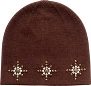 Nicole Miller Rustic Stud Beanie