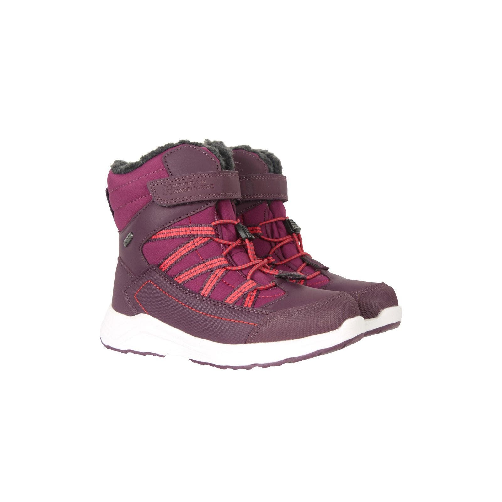 Childrens/Kids Denver Adaptive Waterproof Snow Boots, Main, color, Berry