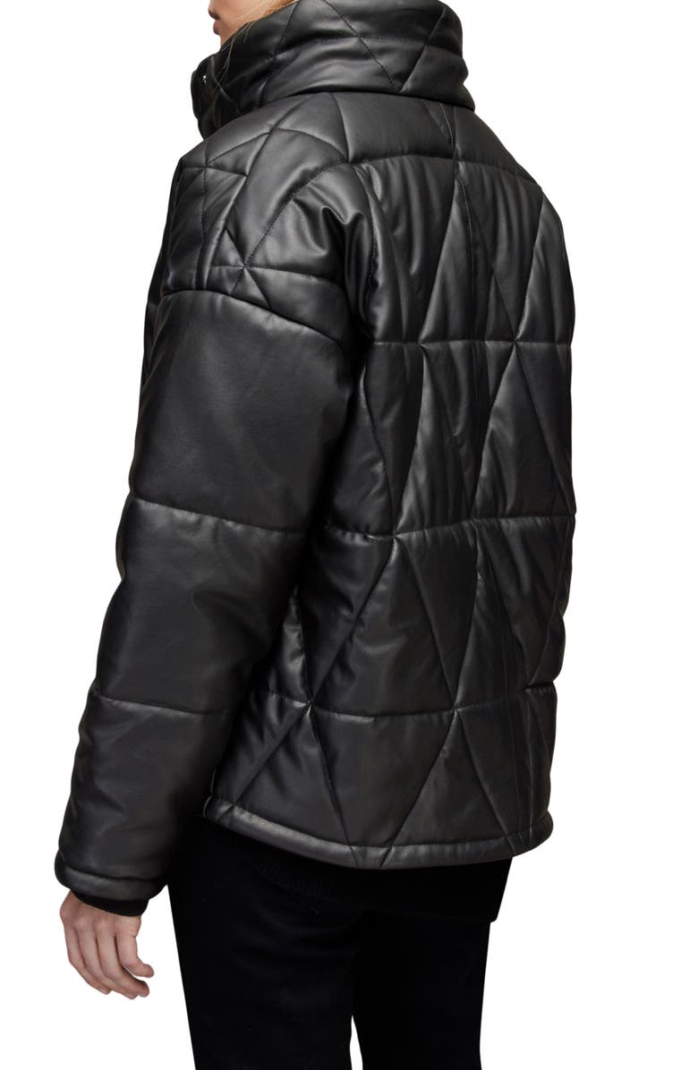 AllSaints Bon Faux Leather Puffer Jacket, Alternate, color, 