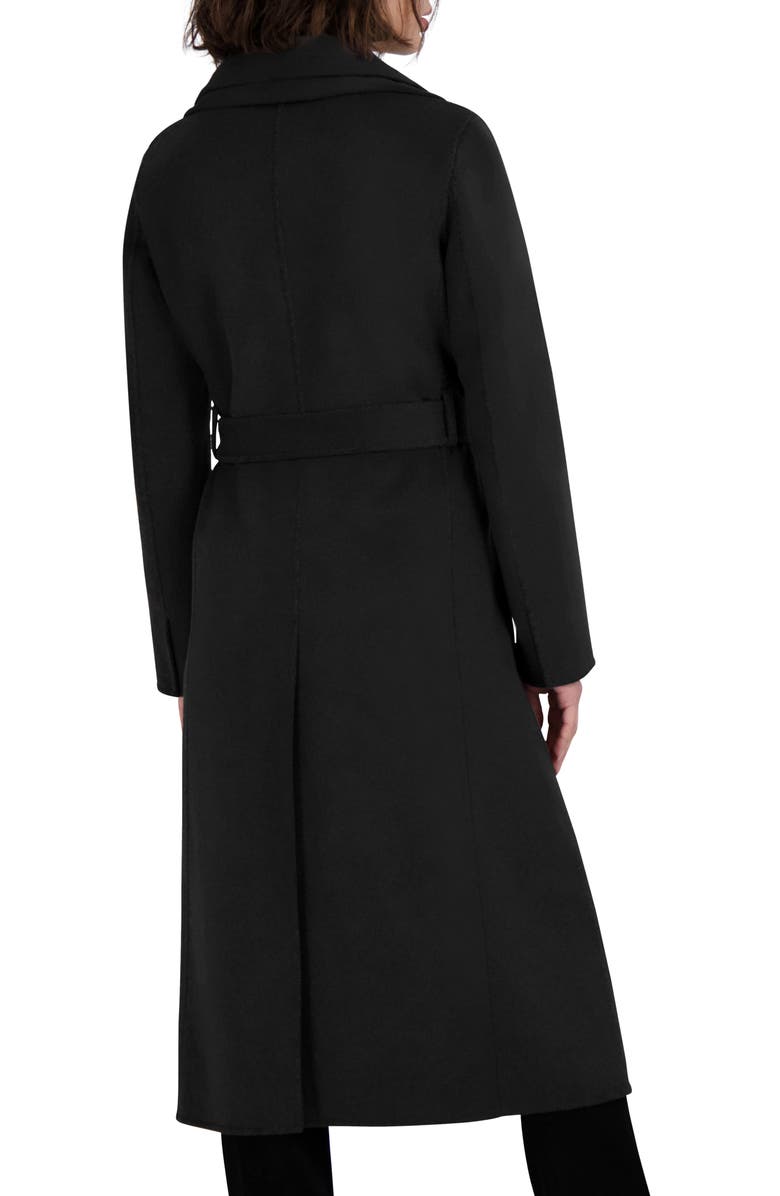 Tahari Elliot Wool Blend Coat, Alternate, color, Black