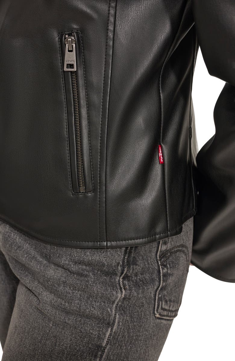 Levi's Racer Faux Leather Jacket, Alternate, color, Black