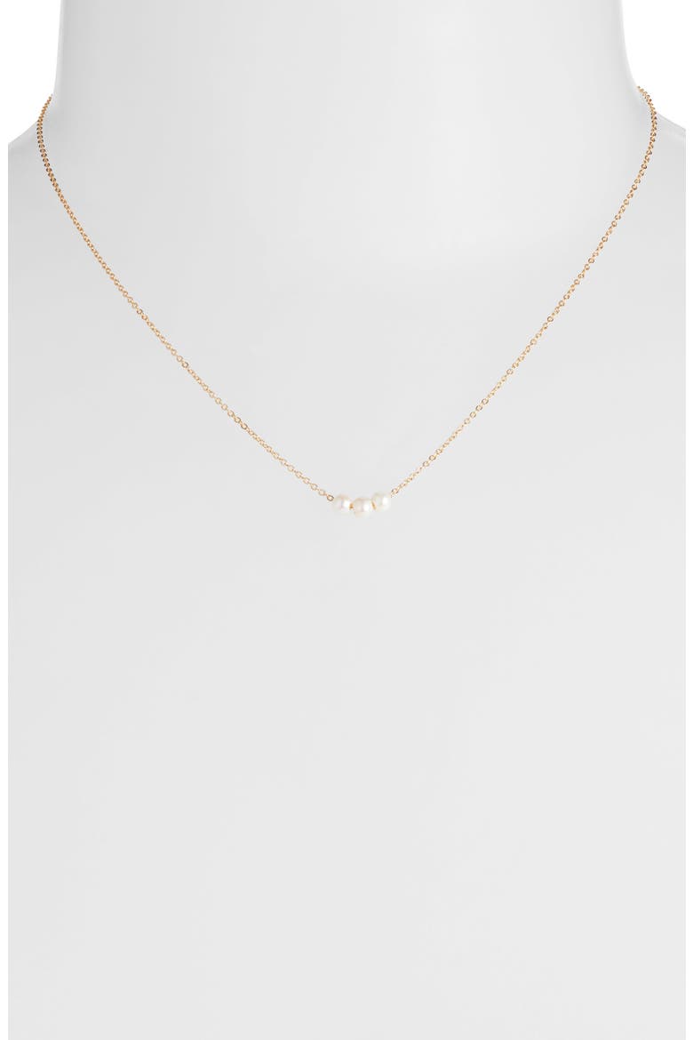 Caroline Genuine Freshwater Pearl Necklace, Alternate, color, GOLD