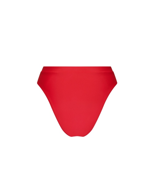 Ansea The Reversible High Waisted Bikini Brief In Hyper Red/berry