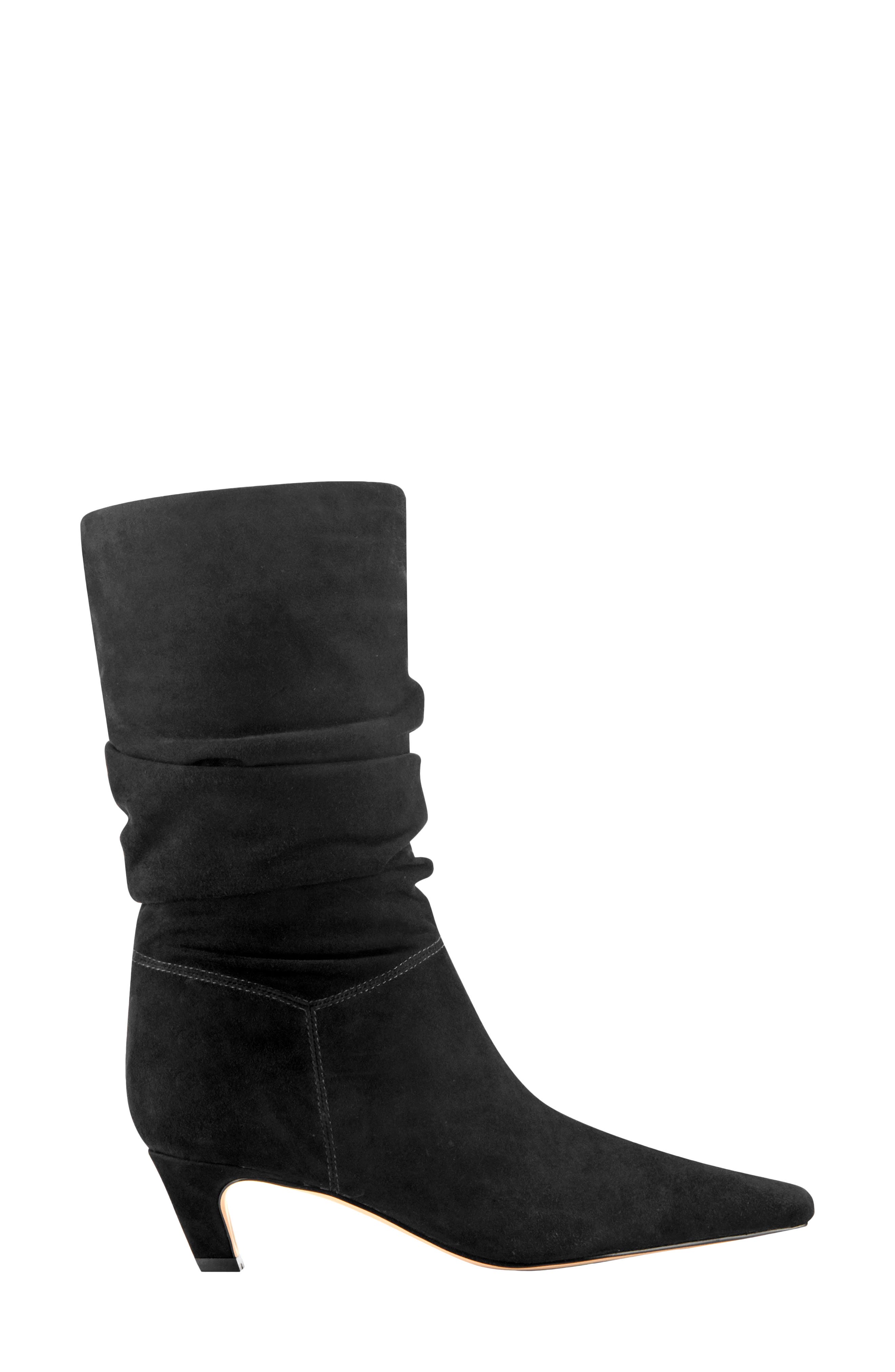 Dalores Leather Boot, Alternate, color, BLACK