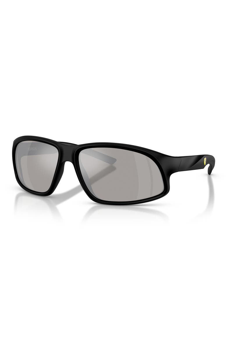 64mm Oversize Irregular Sunglasses, Alternate, color, MATTE BLACK