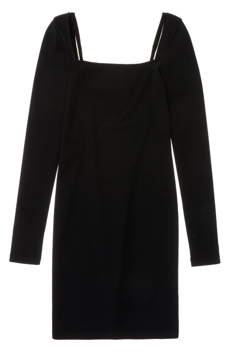 Helmut Lang Square Neck Long Sleeve Dress, Alternate, color,